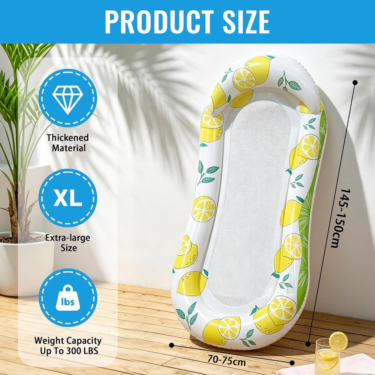 Waterhangmat, luchtmatras, ligstoel met net, zwembadhangmat met mesh, waterbed, drijvende lounge-stoel voor zwembad, strand, voor volwassenen