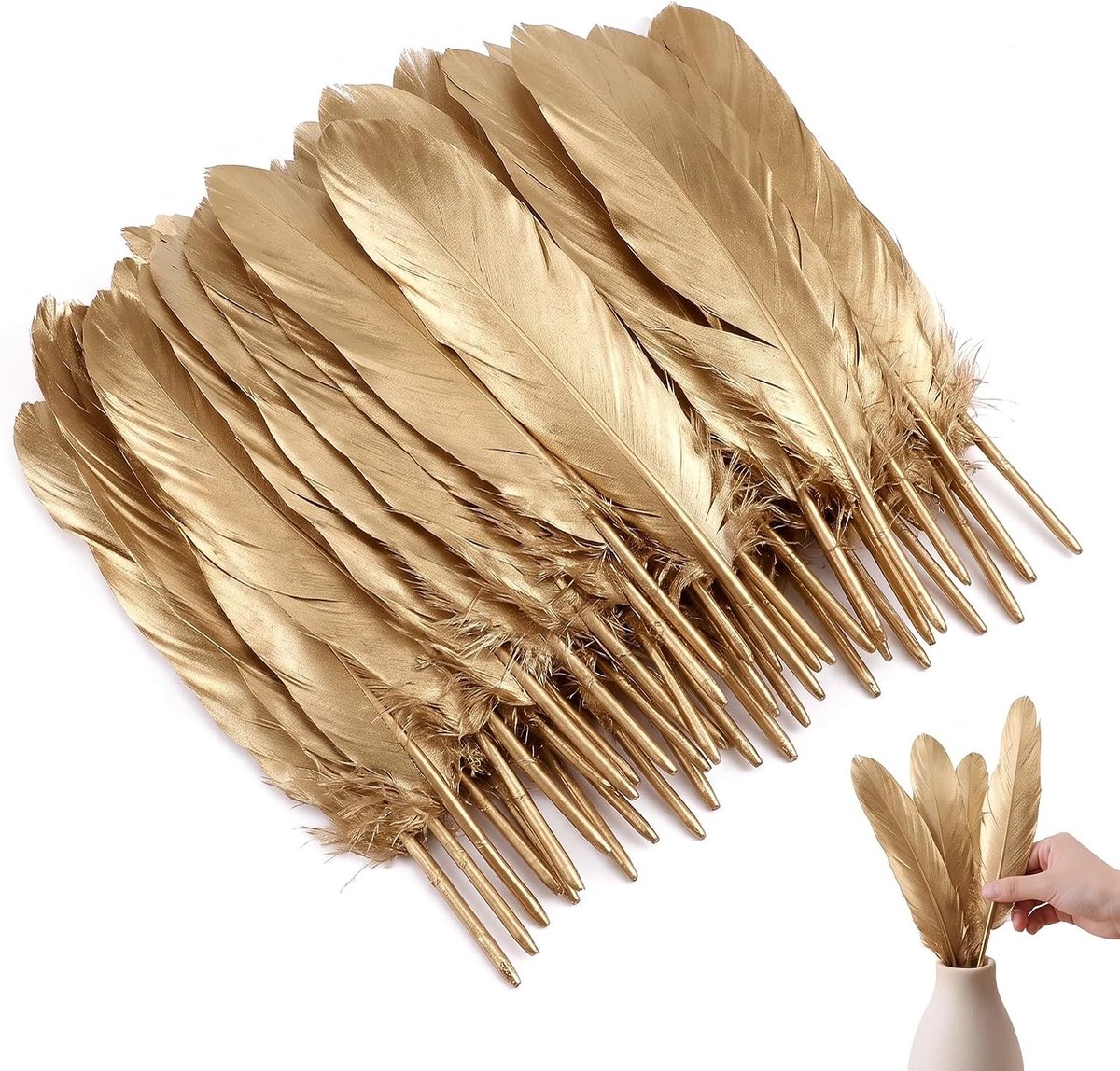 Veren (14-20 cm) - natuurlijke veren voor doe-het-zelf, dromenvanger, bruiloftsdecoratie, feestdecoratie en creatief handwerk