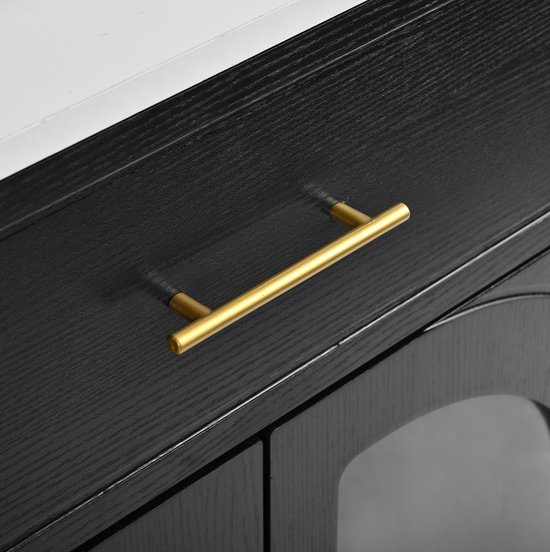 MODFU - Keukeneiland - LED-Verlichting - Laden - Vrijstaand - MDF - Zwart van modfu — afbeelding 2