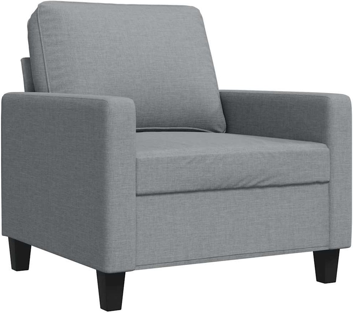 vidaXL Fauteuil - 60 - cm - stof - lichtgrijs