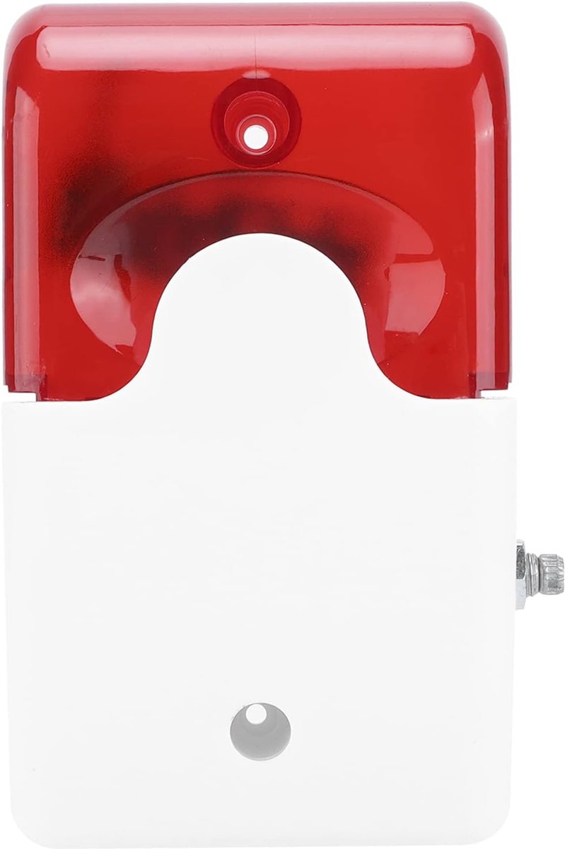 Sound Light Alarm 12V DC volume adjustable alarm horn theft warning sound light alarm horn strobe siren - ShopVlot