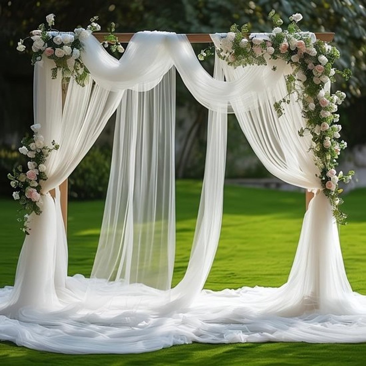 Transparante Chiffon Bruiloft Boog van Tulle 75 x 800 cm - Decoratie voor Fotografie en Feesten