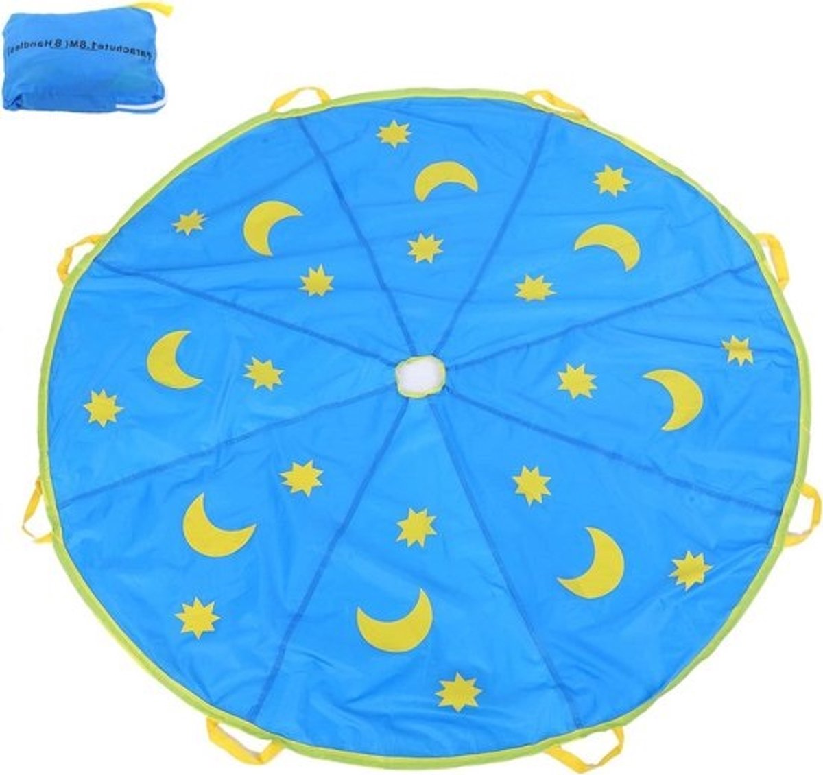 Speelparachute - Kindersportparaplu - Buiten spelen - Coördinatietraining - 1.8 meter - Regenboog