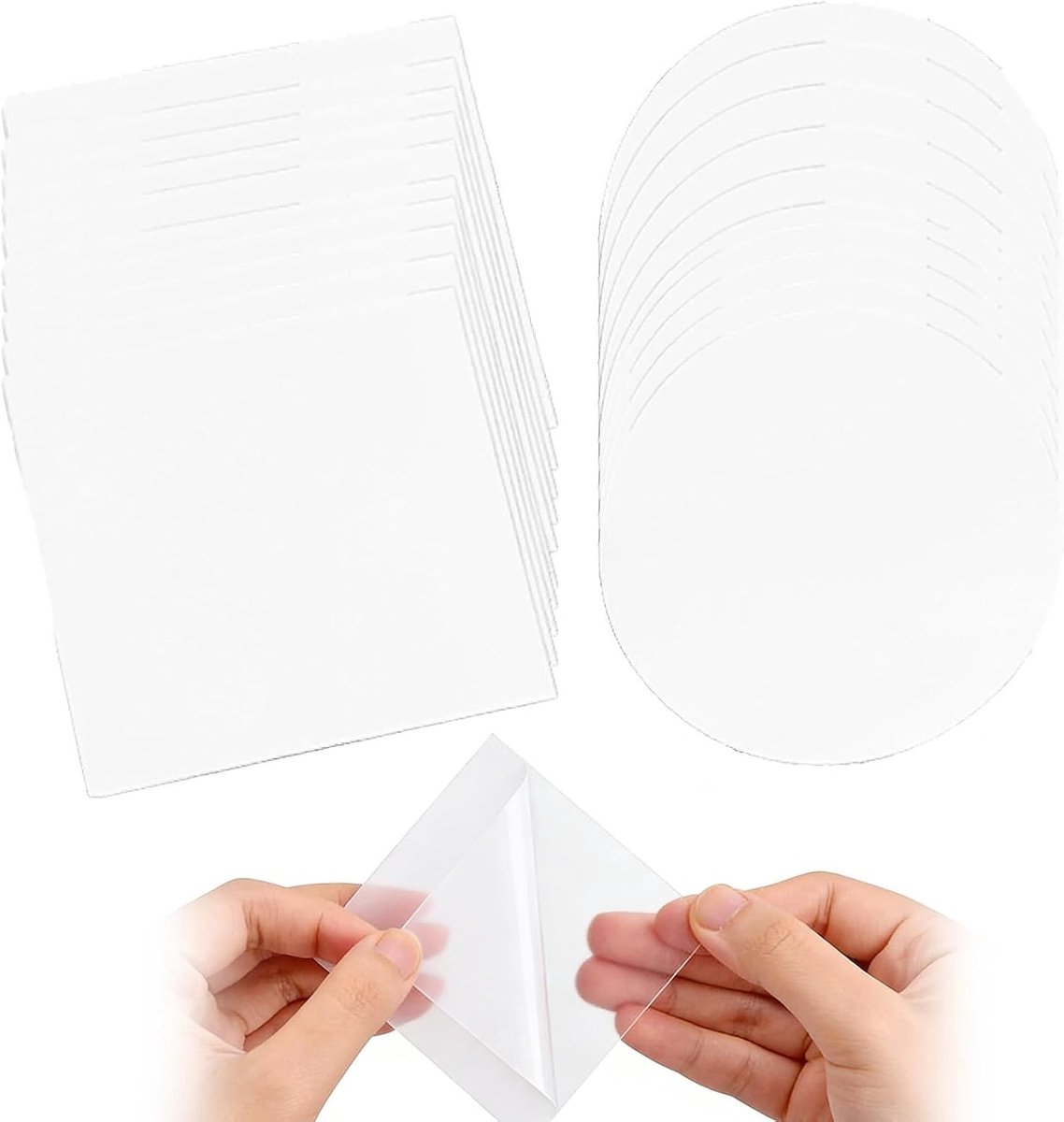 Set van 20 Zelfklevende TPU Reparatie Patches, 7 cm + 8 cm, Waterdicht en Transparant voor Tent, Rubberboot, Donsjack en Luchtbed