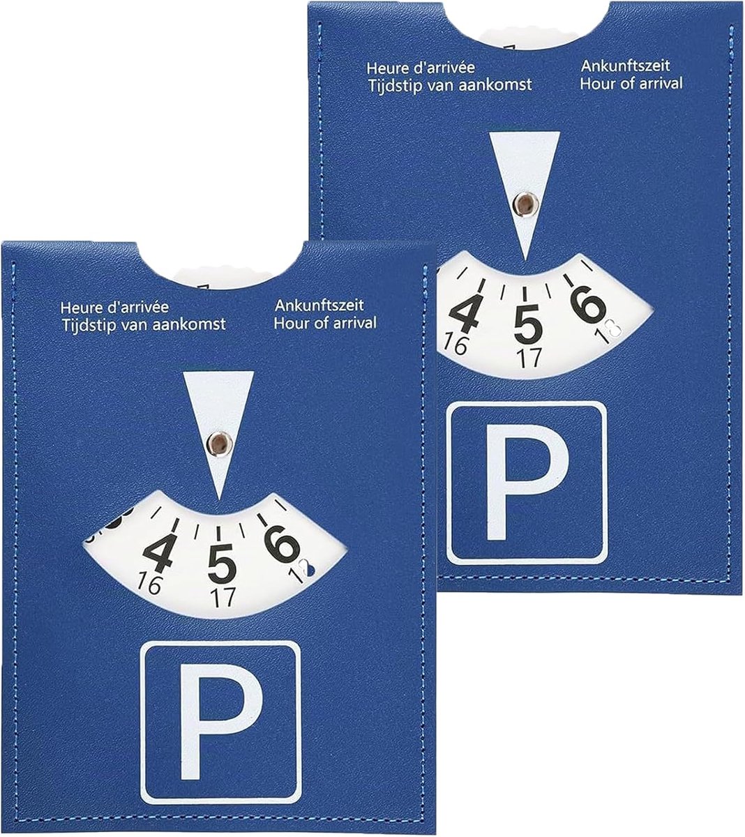 Parkeerschijven, 11 x 15 cm, 2 stuks, kunstleer, PU-leer, voor campers