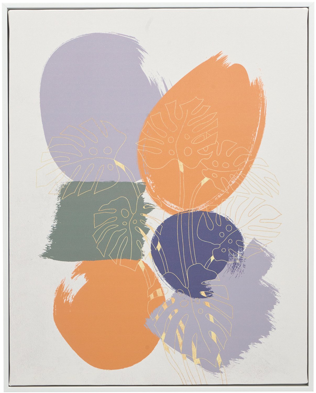 Giftdecor - Afbeelding in witte lijst SOLARA met cirkelmotief, 40 x 70 cm