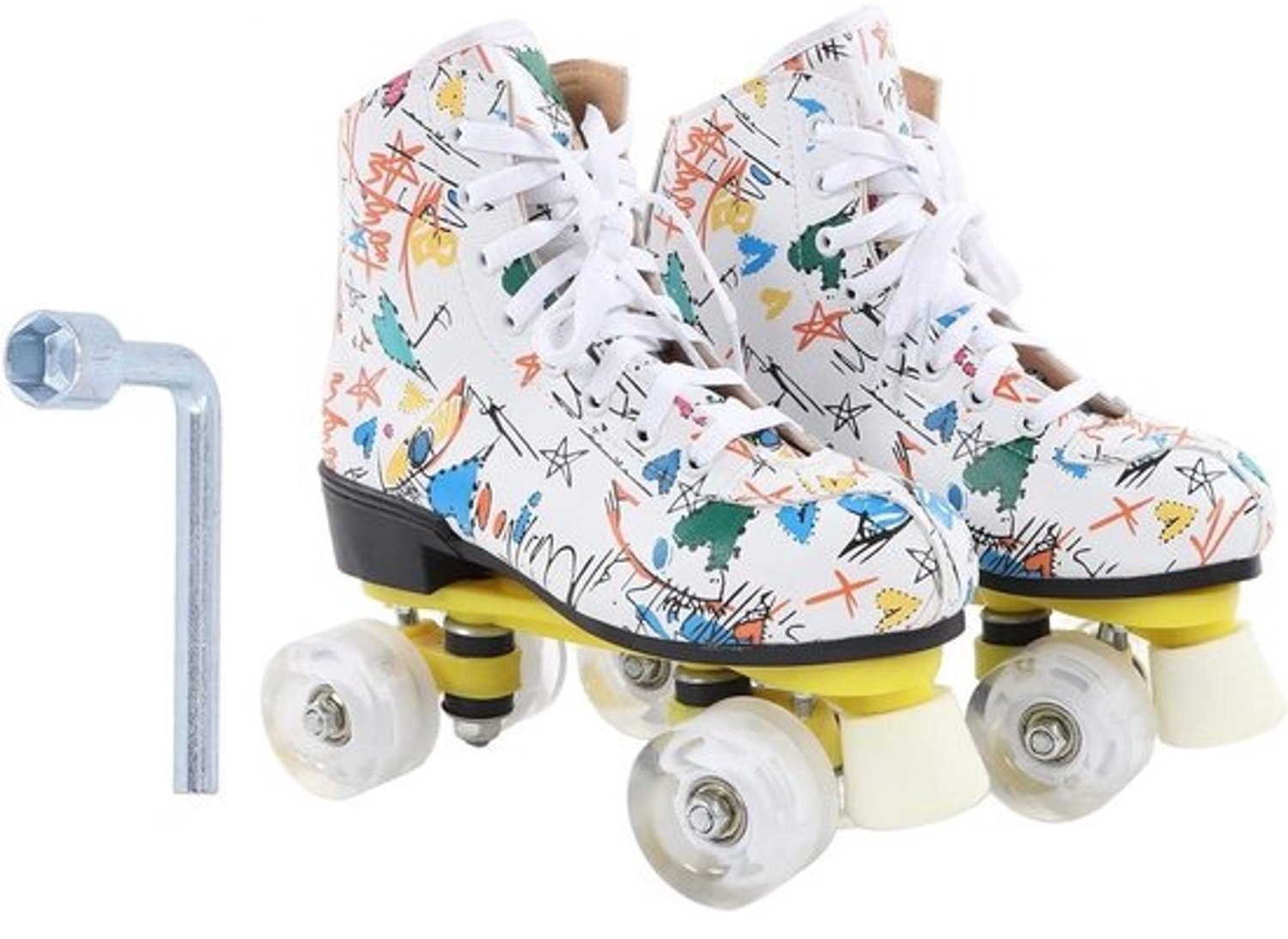 Graffiti Rolschaatsen Vierwielerskates Recreatief Skaten Voorste Steunkolom