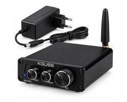 DrPhone NB2 Fosi – Bluetooth 5.0 HiFi Stereo Versterker – 2x50W – Klasse D – AUX 3,5mm – Bas- en Treble-Regeling – Inclusief Voeding