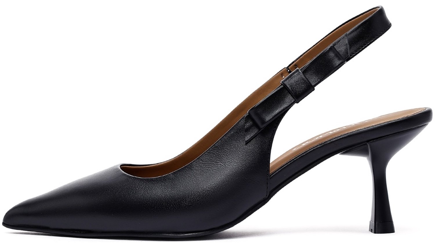 DERIMOD Slingbacks Met Hoge Hak Leren Slingbacks Met Hoge Hak