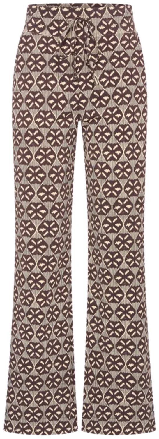 MI PIACE - Heavy Travel Broek Harvest Ikat Print 202136 Espresso - Maat : M