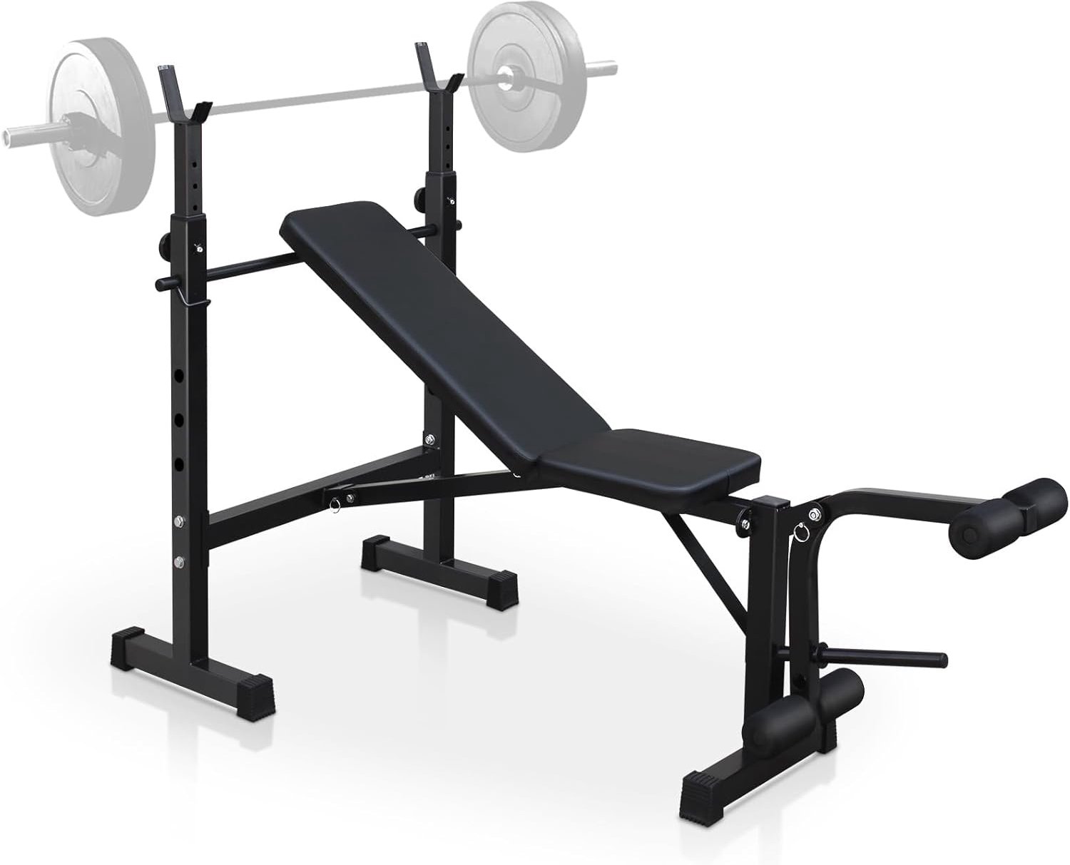 HoerFuriy - Verstelbare Halterbank Met Squat Rack - Incline/Dal/Vlak Stand, Met Preacher Pad En Beenontwikkelaar - Home Gym Krachttraining