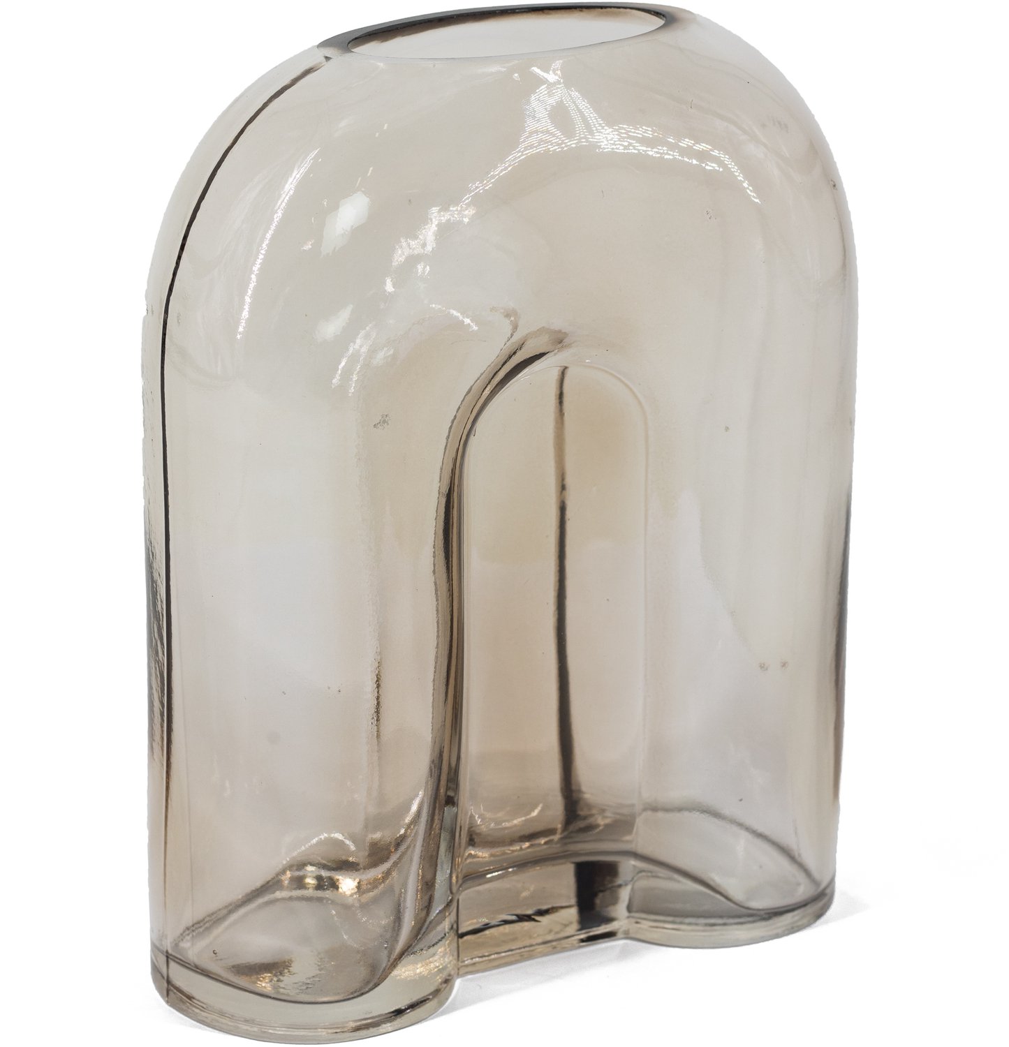 homebound by ky Glazen vaas zalm | glazen vaas | 16x7x20cm | stijlvol