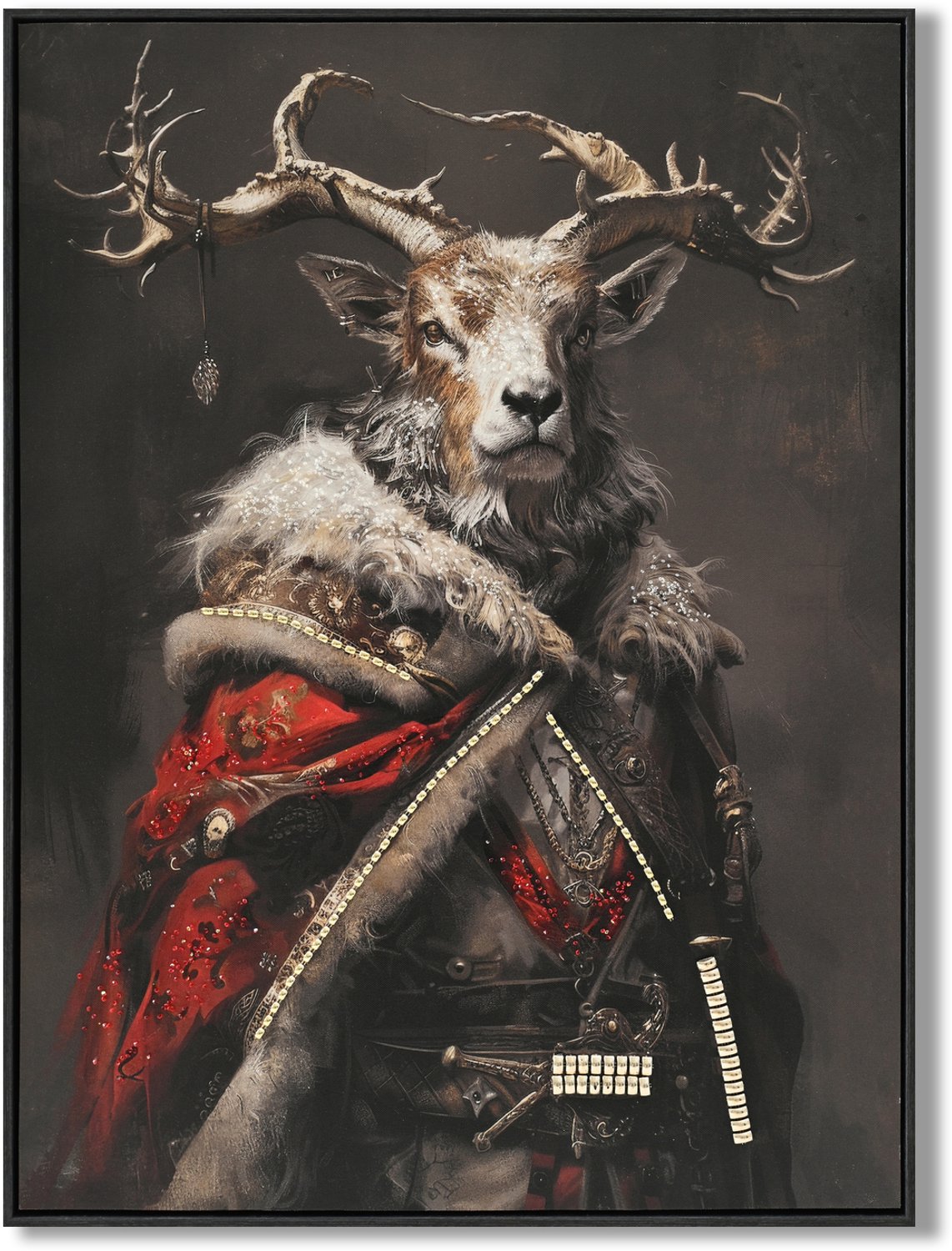 Schilderij regal deer 60x80cm