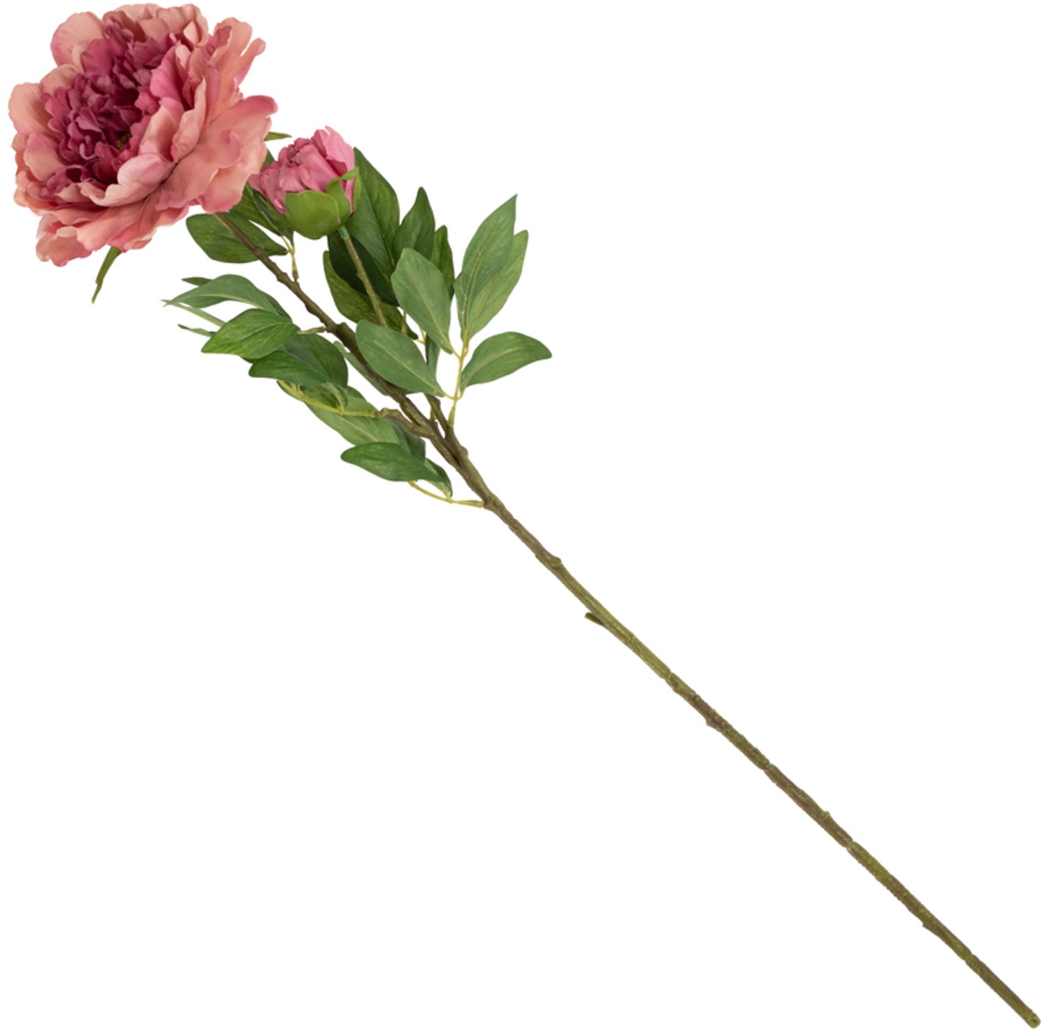 Kunstbloem pieon 95cm roze
