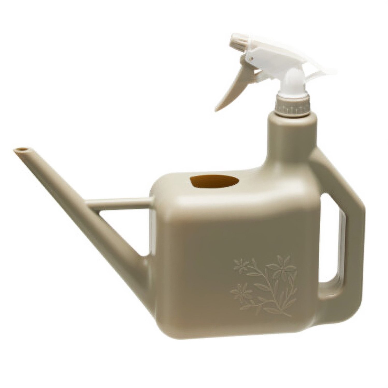 ProGarden - Gieter met ingebouwde sproeier, 31 x 9,5 x 27 cm, plastic - taupe