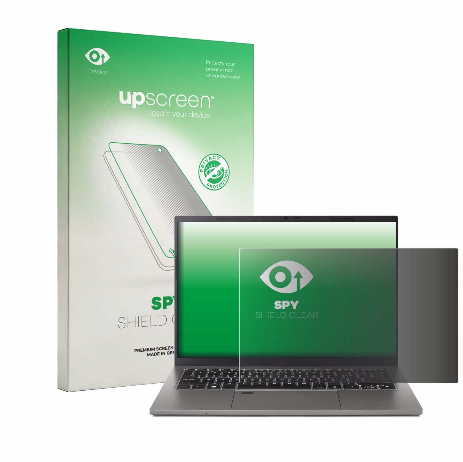 upscreen - privacy screenprotector voor Acer TravelMate X2 14 - Folie Beschermfolie Blauwlichtfilter