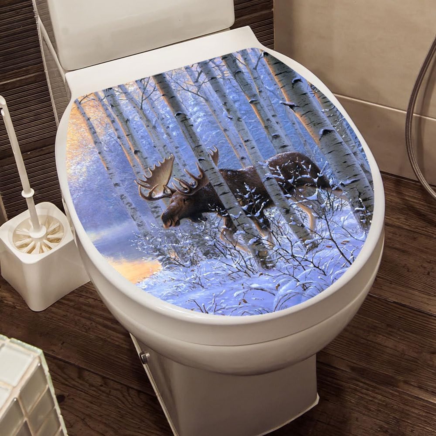 Toiletbrilstickers 35 x 40 cm - 2/4 stuks - niet giftig - waterdicht en eenvoudig aan te brengen - ServiceTopper