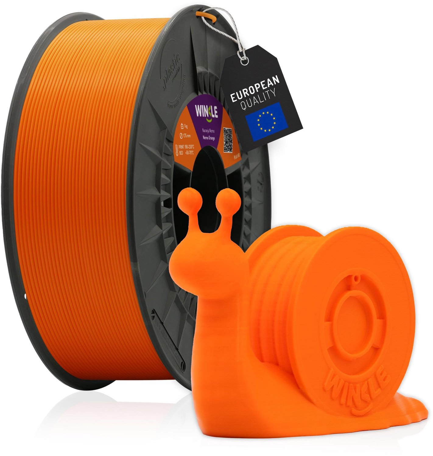 Winkle PLA HD 3D Filament - Filament voor 3D printer - Hoge Nauwkeurigheid - Oranje - Ø 1,75 mm - 1 kg
