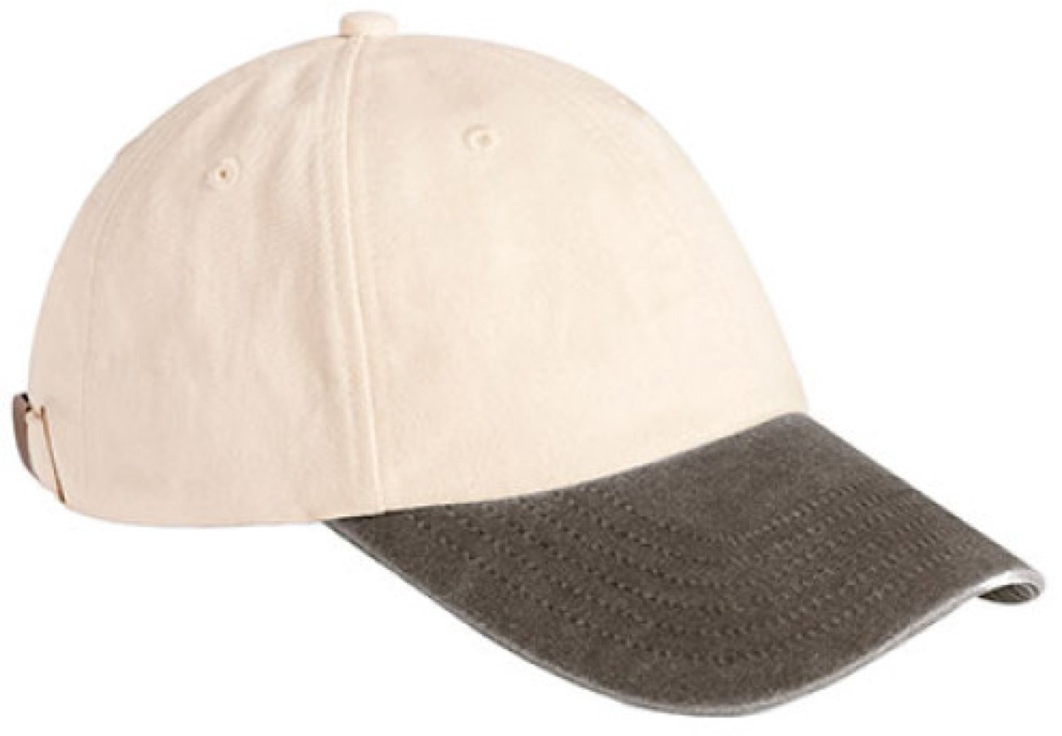 Beechfield - Contrast Peak Low Profile Vintage Cap - Natural - One Size