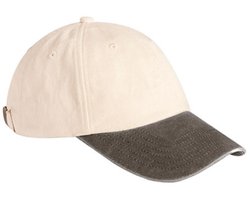 Beechfield - Contrast Peak Low Profile Vintage Cap - Natural - One Size