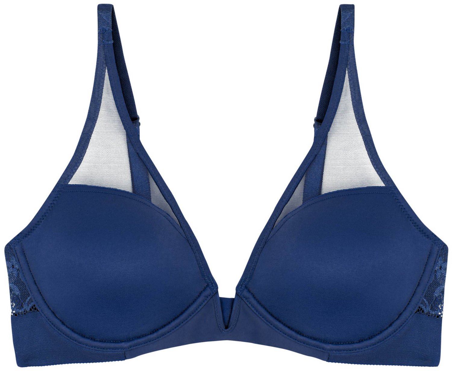 ESOTIQ Vivid Spotlight - Plungebeha - 75B - Marineblauw - Kanten afwerking