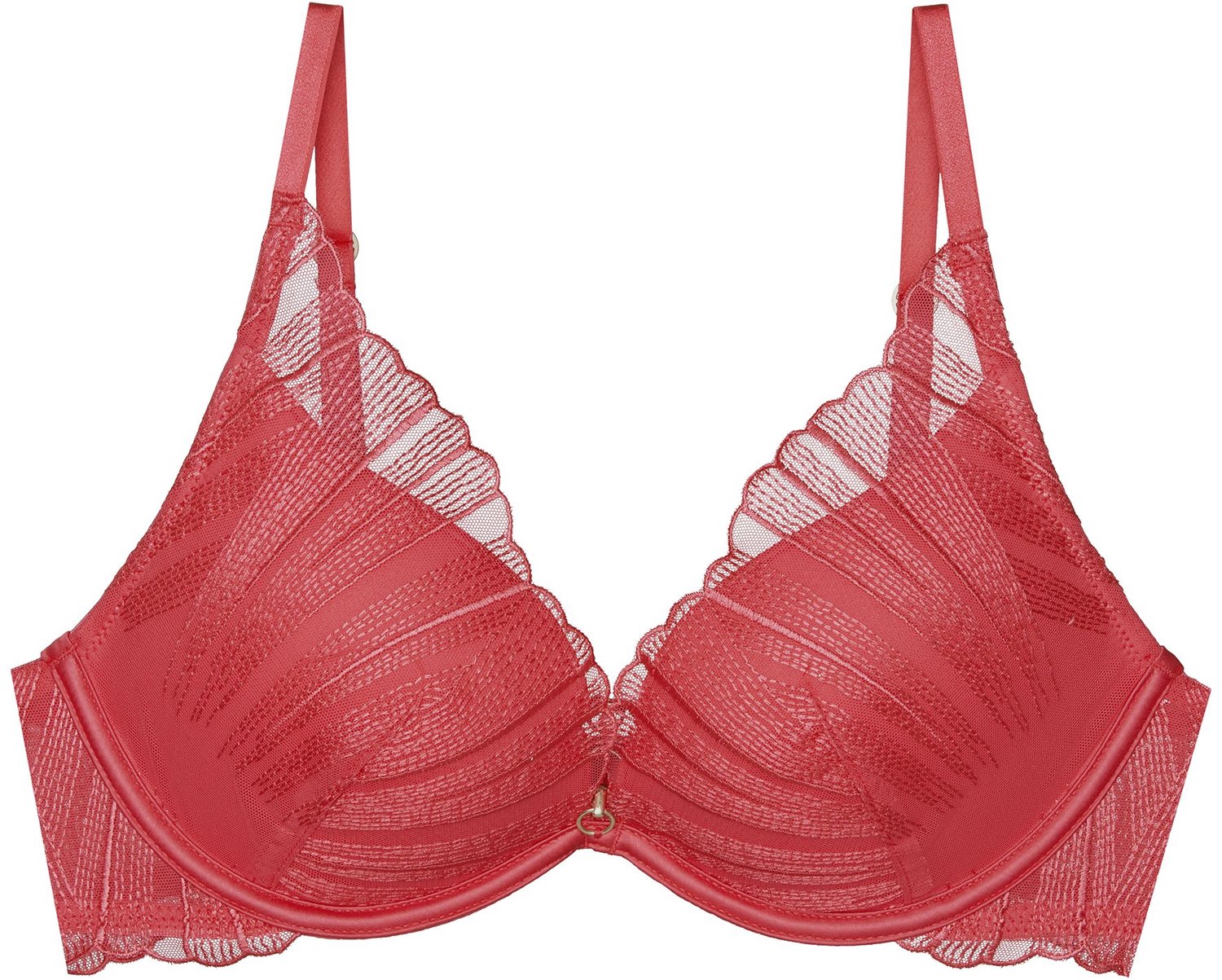 ESOTIQ Bossa - Push-upbeha - Intens roze - Geborduurde mesh - Gouden accenten Roze;Goud