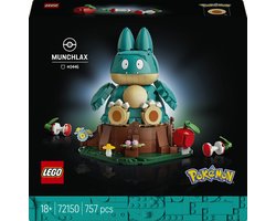 LEGO Pokémon Munchlax Figuur Bouwpakket voor Volwassenen en Woondecoratie 72150