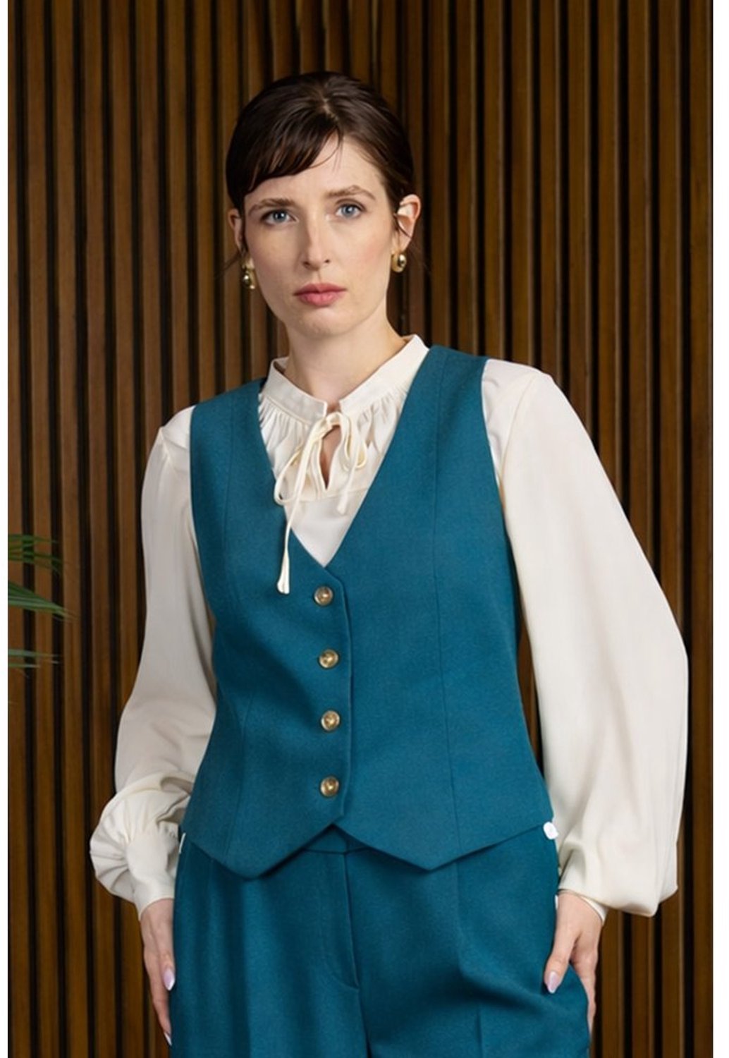 Banned - Selma Dames gilet - L - Blauw