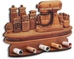 Geldgeschenken, geschenkverpakking hout-look, keukenmachine, motief - geldcadeau, geldcadeau, creatief geldcadeau, verjaardag, bruiloft, Kerstmis