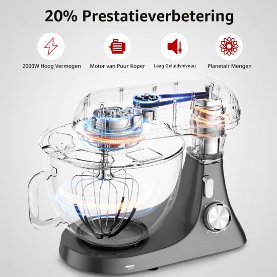3-1 multifunctionele keukenmachine 2000 W — afbeelding 5