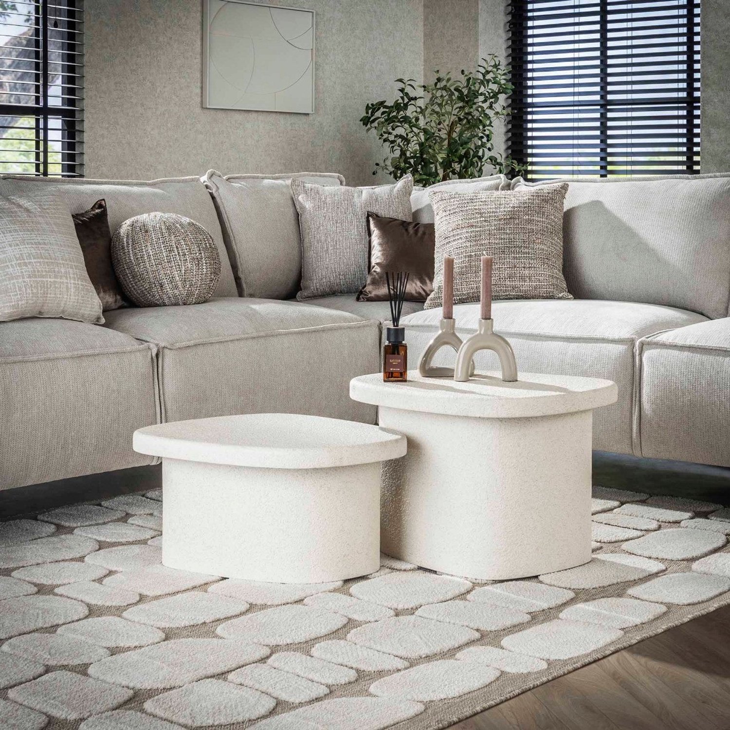 Fraaai Allan organische salontafels - set van 2 Wit