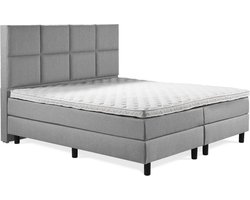 Boxspring Luxe 160x200 8 vlaks Grijs