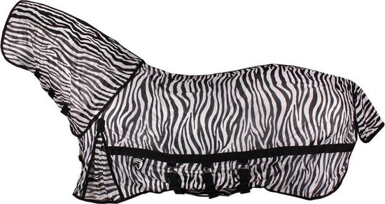 Foto: Horka vliegendeken met vliegenmasker zebraprint maat 155 205