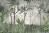 Fotobehang Tropical Trees And Leaves For Digital Printing Wallpaper, Custom Design Wallpaper - 3D - Vliesbehang - 416 x 290 cm