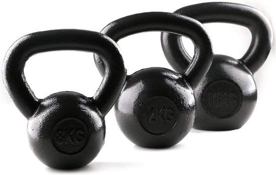Gietijzeren Kettlebell - Zwart - 20 kg