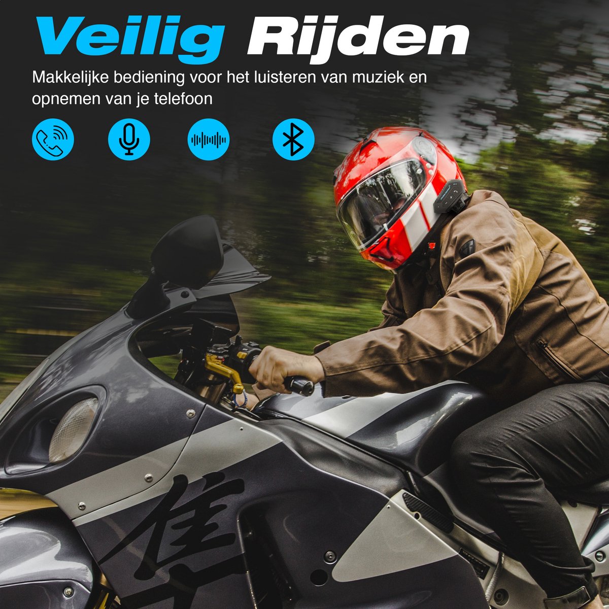 Garpex Motorhelm headset - Bluetooth thumbnail 5