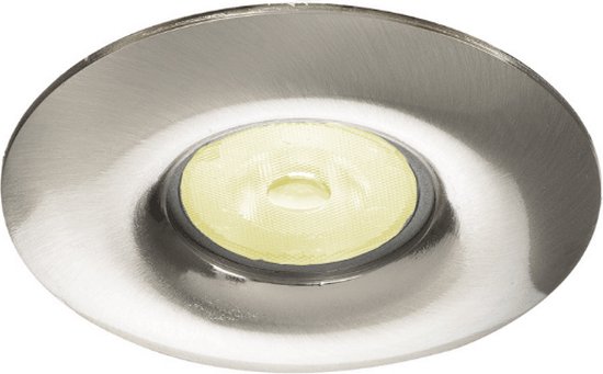 Inbouwspot Melker met Philips HUE White - voor badkamer / overkapping / buiten - inbouwspot - Nikkel / mat - rond - IP65 - GU10 - Buitendiameter: 82MM - boorgat: 70-75MM - min. Inbouwdiepte: 70MM