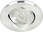 LED Midi inbouwspot Alwin -Rond Chrome -Warm Wit -Dimbaar -3.6W -Star Trading LED