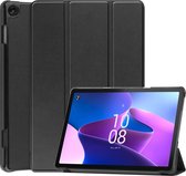 Tri-Fold Book Case met Wake/Sleep - Geschikt voor Lenovo Tab M10 Gen 3 Hoesje - Zwart