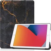 iMoshion Tablet Hoes Geschikt voor iPad 9 (2021) 9e generatie / iPad 7 (2019) 7e generatie / iPad 8 (2020) 8e generatie - iMoshion Design Trifold Bookcase - Zwart /Black Marble