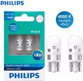 Philips Ultinon T10 LED 4000K Wit Verlichting 12V W5W (set) [Stadsverlichting - Parkeerverlichting - Kentekenverlichting - Interieurverlichting]