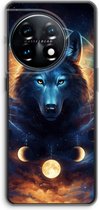 Case Company® - Hoesje geschikt voor OnePlus 11 hoesje - Wolf Dreamcatcher - Soft Cover Telefoonhoesje - Bescherming aan alle Kanten en Schermrand