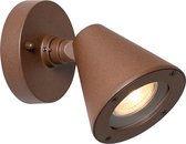 QAZQA ciara - Moderne Plafondlamp en wandlamp voor buiten - 1 lichts - D 12.5 cm - Roestbruin - Buitenverlichting