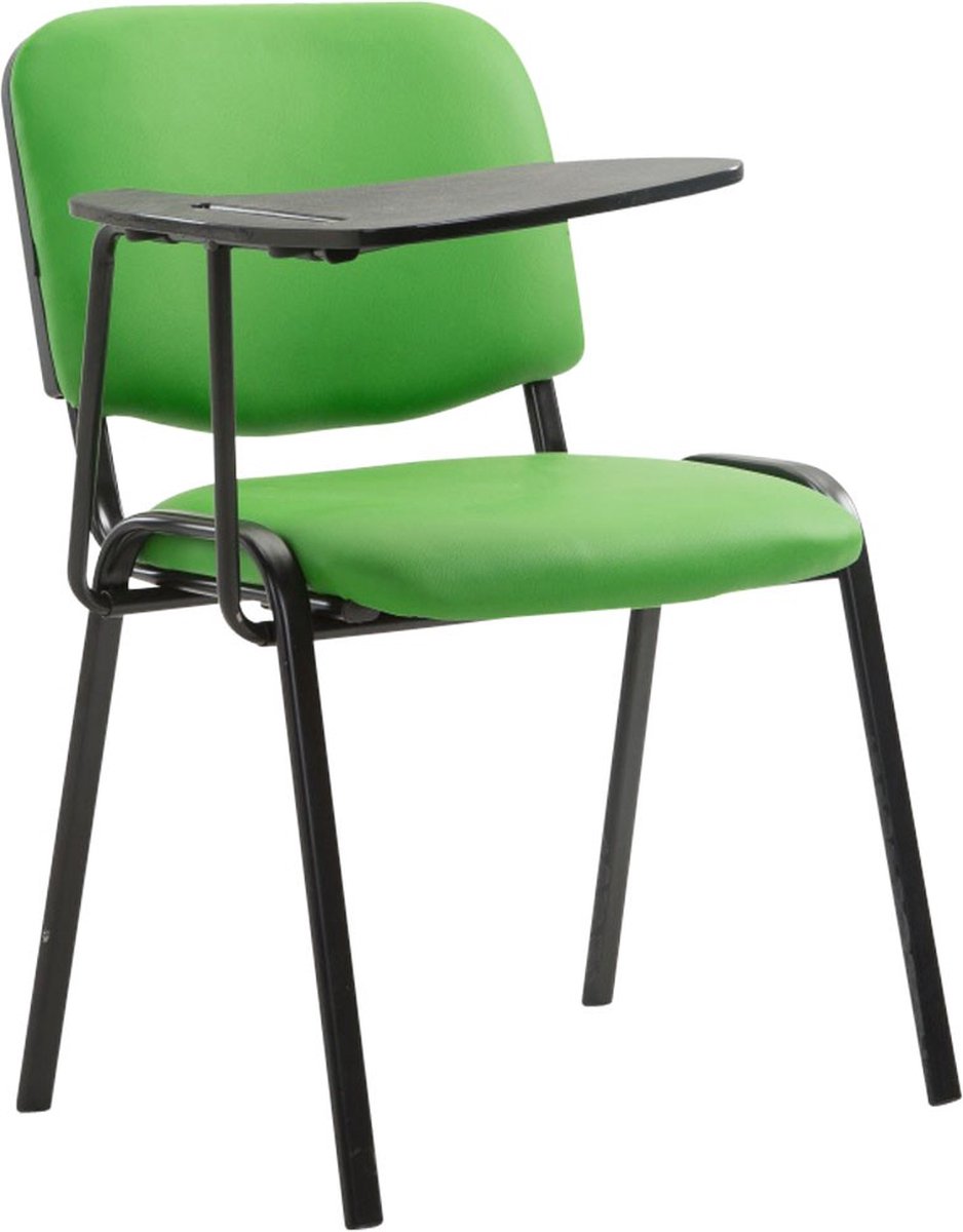 Stoel Calogera - Groen - 2 in 1 - Met klaptafel - Voor de klas - Tafelblad - Kunstleer