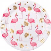 Boland - 10 Papieren bordjes Flamingo - Flamingo - Tropisch - Zomer