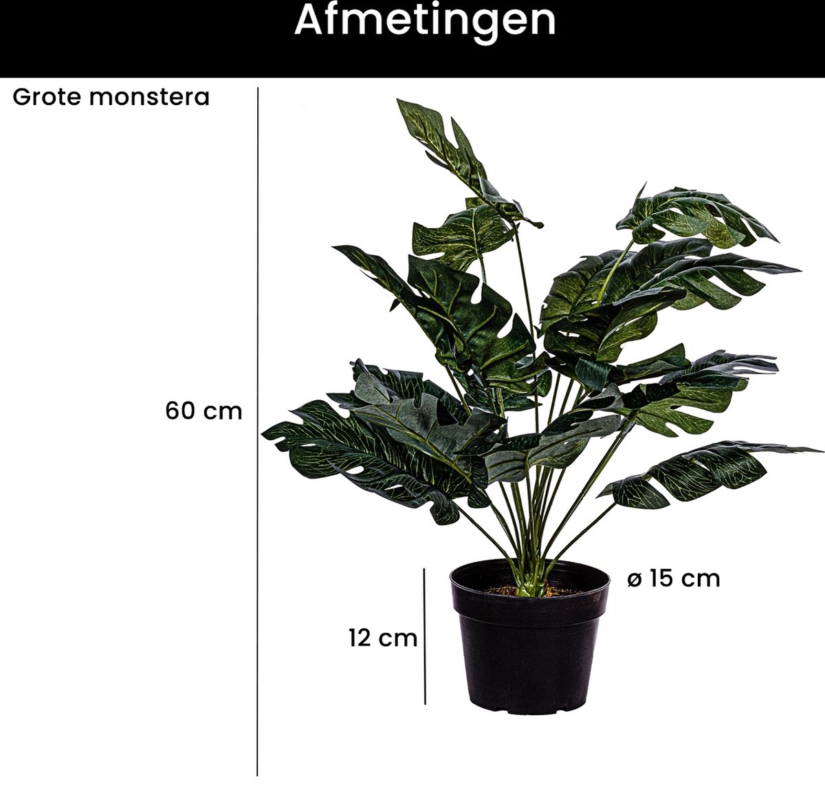 Plante artificielle monstera pot noir PLANTS DAA3889001