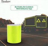 Vardaan Reflecterende tape -  bakfiets - fiets - auto - fluoriserend geel reflectie plakband op rol - 3 meter x 5 cm breed