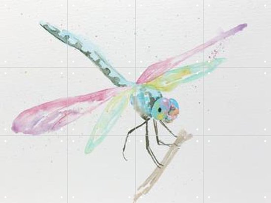 IXXI Dragonfly - Wanddecoratie - Artiesten en Schilders - 80 x 60 cm