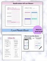 Manifestation Diary checklist Self care planner, to-do List, Mental Health well being, Daily Printable Check list