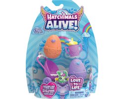 Hatchimals Alive - Hatch N' Stroll-speelset met kinderwagen en 2 minifiguren in eieren die zelf uitkomen
